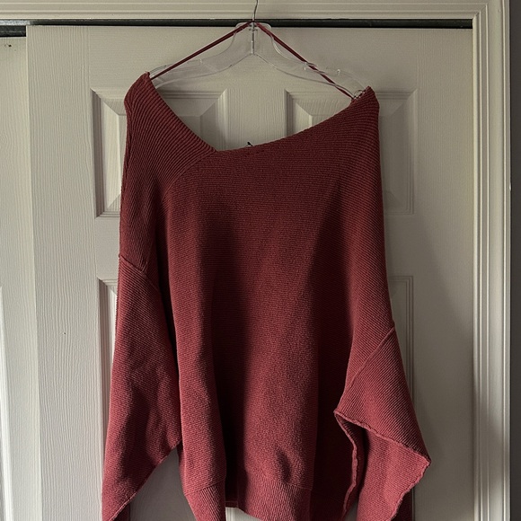 NWOT Free People Asymmetrical Neck Dolman Long Sleeve Sweater - Picture 4 of 4